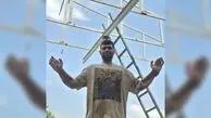 فیلم/ این مرد با دستان دچار معلولیتش در ارتفاع جوشکاری می‌کند/ رحمان خانجانی می گوید: نمی خواهم کسی برایم زندگی بسازند فقط بهزیستی امکان کار کردن بهتر به من بدهد 