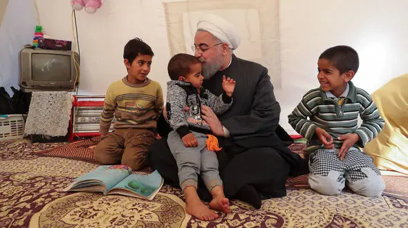 قول امروز روحانی به زلزله زدگان در کرمان + فیلم و عکس