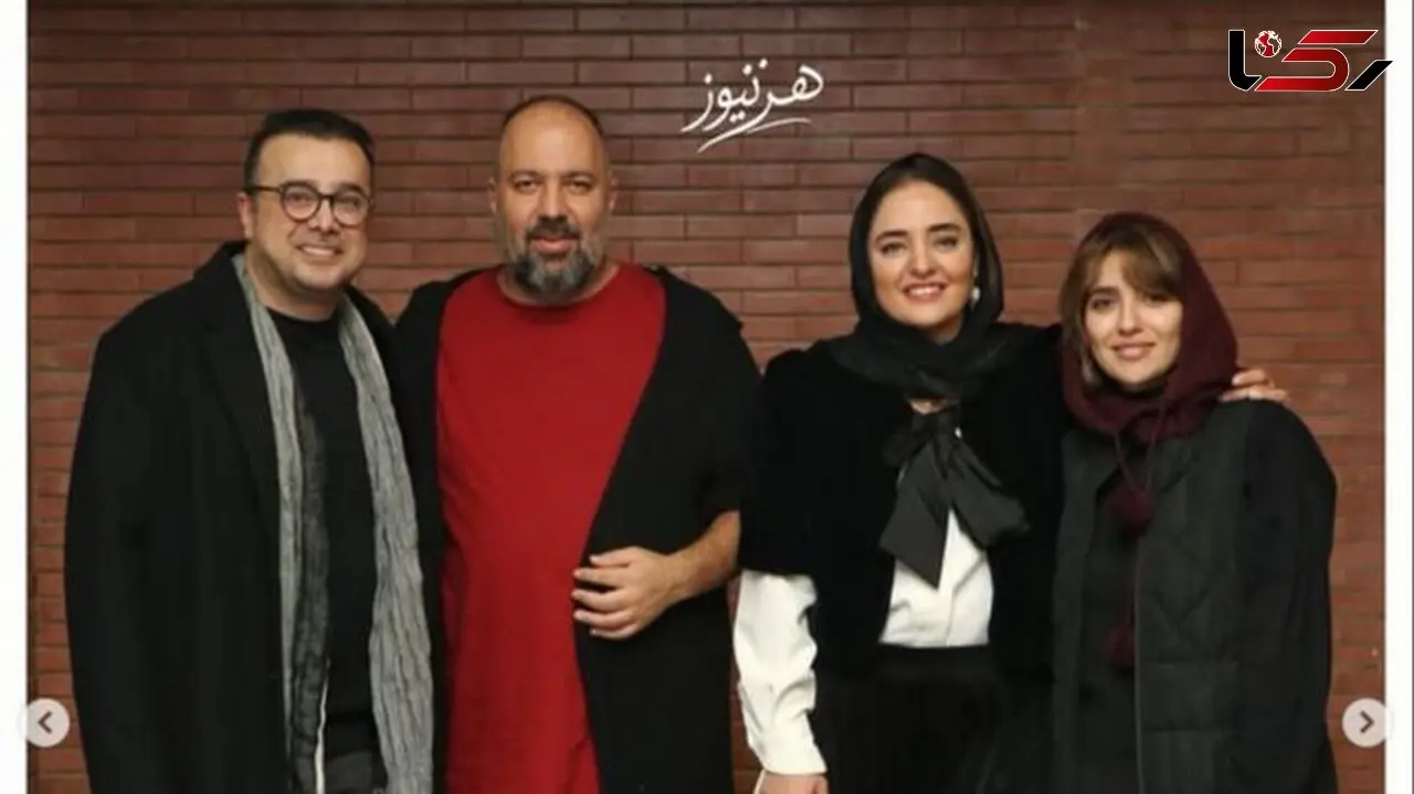 عکس/ نگاهی به تیپ و استایل شیک و ایرانی‌پسند هنرمندان در نمایش «باران اسیدی»/نرگس محمدی، علی اوجی،مونا کرمی، سپند امیرسلیمانی