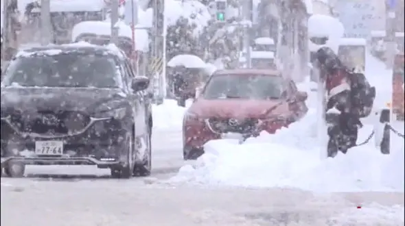بارش برف سنگین در ژاپن 17 قربانی گرفت 