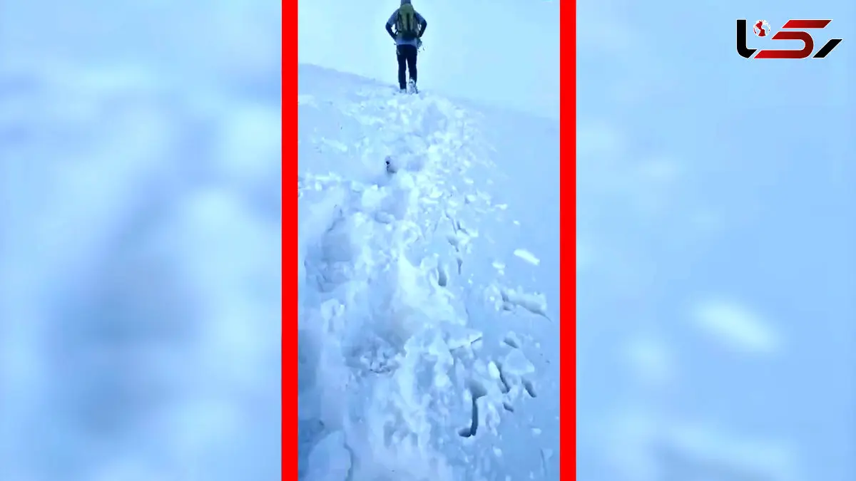 فیلم حجم سنگین برف در مسیر قله شیرباد بینالود