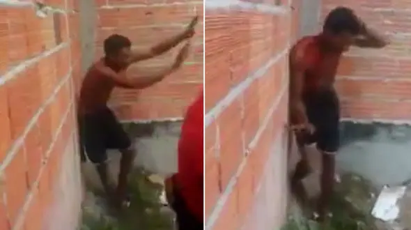 کتک خوردن وحشتناک دزد در ملا عام + فیلم