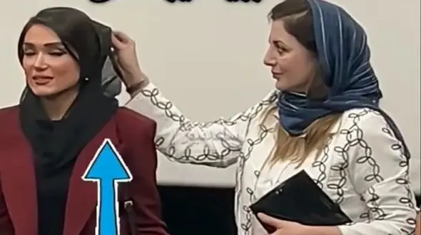 فیلم/ مواظبت مادرانه رویا میرعلمی از بازیگر زن / وقتی رویا حواسش به همه چیز هست، حتی روسری دوستش 