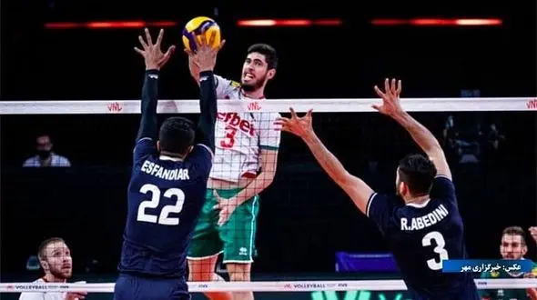  والیبالیست‌های ایران ۳ بر صفر مقابل آمریکا به پیروزی رسیدند 