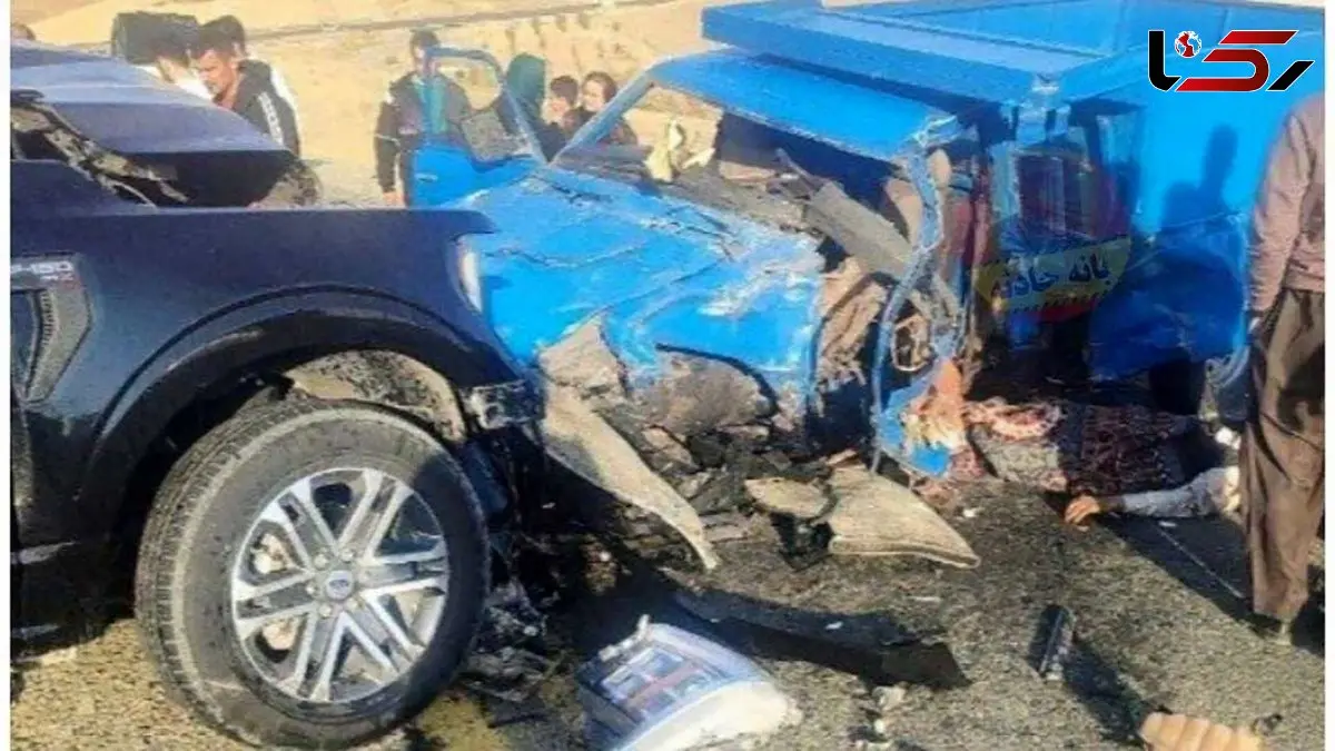 برخورد نیسان آبی و فورد آمریکایی ۱ کشته و ۶ مصدوم برجای گذاشت + عکس