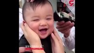 ویدیو خنده دار از کوتاه کردن موی یک پسربچه + فیلم