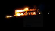 ببینید / تصاویر تازه از آتش‌ گرفتن اتوبوس تهران - میاندوآب در اتوبان تبریز - زنجان