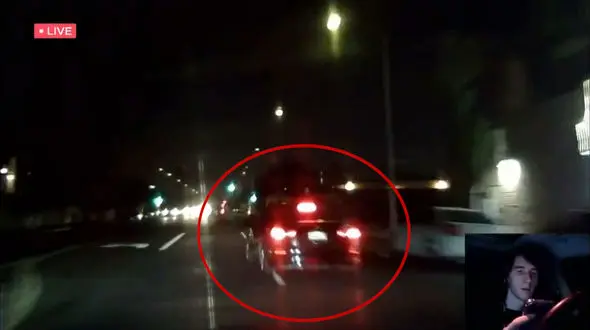 ببینید / مردی هنگام پخش زنده با ماشین تصادف کرد + فیلم
