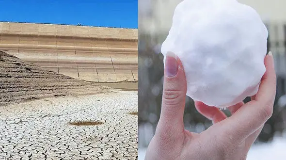 برف هم کمک نکرد / در 50 سال اخیر، میزان بارندگی سالانه کشور به‌طور متوسط ۷۸ صدم میلی‌متر کاهش یافت + صوت