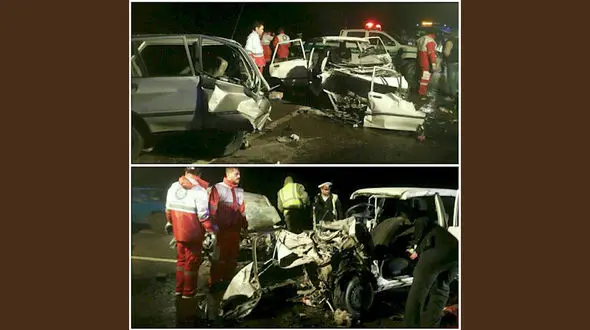 دو پراید 7 کشته و زخمی در آذربایجان شرقی برجای گذاشت+عکس