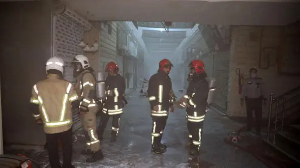 آتش سوزی در بازار امام رضا مشهد + عکس