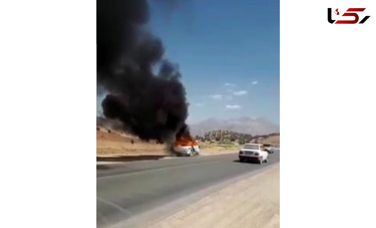 فیلم به آتش کشیدن ماشین پلیس توسط شوتی های قاچاقچی ! / شلیک مرگ پلیس به قاچاقچی در چهارمحال و بختیاری + عکس جنازه