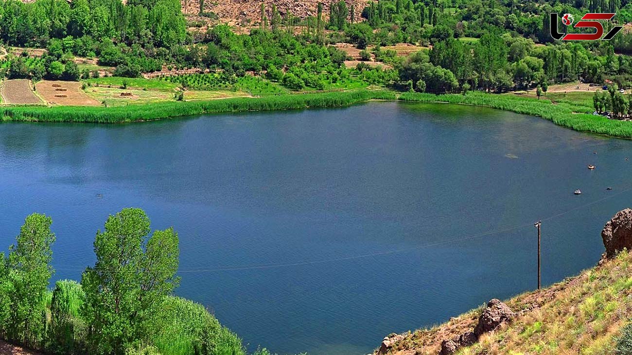 زیبایی های دریاچه اوان در قزوین/ لغزش زمین این دریاچه را پدید آورد + فیلم 