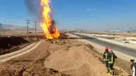فیلم انفجار خط لوله گاز شهری در تبریز