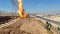 فیلم انفجار خط لوله گاز شهری در تبریز
