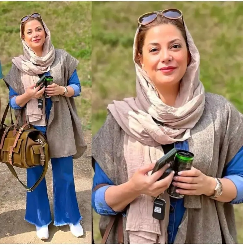 تاریخ وبگردی | نمایی از تغییر چهره طناز طباطبایی در طبیعتی زیبا