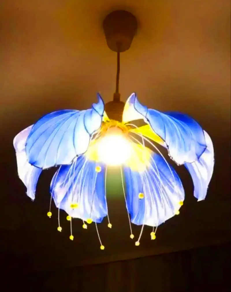 لوستر و چراغ آویز طرح گل عکس های خاص