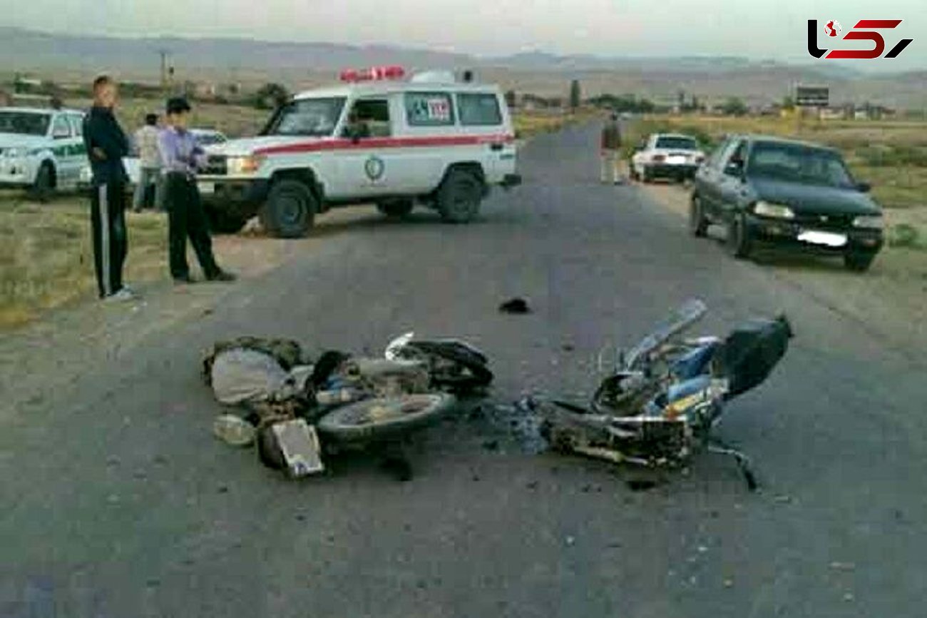 عکسی وحشتناک از شاخ به شاخ  2 موتورسیکلت /2 جوان بوشهری کشته شدند