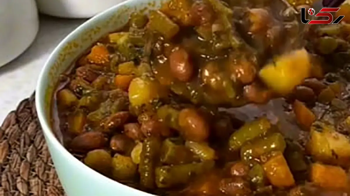 طرز تهیه غذای اقتصادی و سالم به نام خوراک لوبیا + فیلم