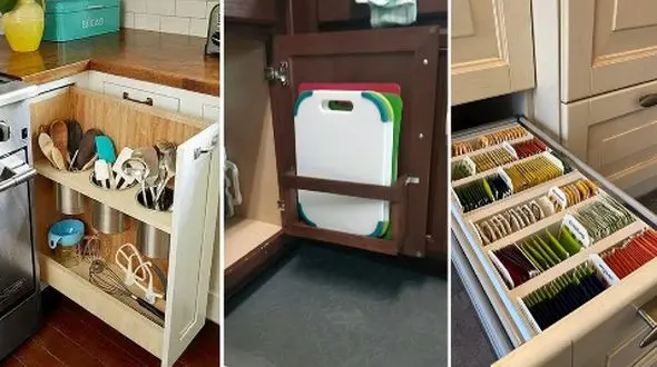 راهنمای خرید نظم‌ دهنده‌ های کابینت و کشو برای آشپزخانه‌ های امروزی + عکس