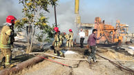 آتش سوزی در کارخانه آسفالت در سیمین دشت فردیس مهار شد