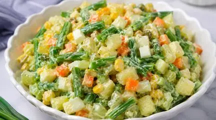 طرز تهیه سالاد لوبیا سبز و سیب‌ زمینی؛ یک سالاد خوش‌ طعم و مقوی