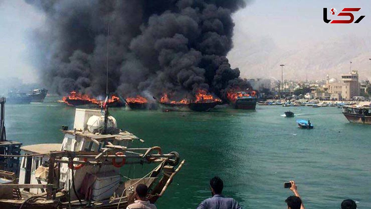  فیلم انفجار در اسکله کنگان بوشهر با سرایت آتش به مخزن سوخت + فیلم و عکس