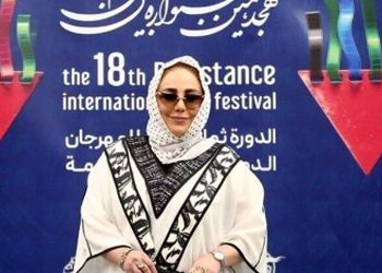 حضور پرانرژی بهنوش بختیاری، بازیگر سریال یزدان در جشنواره «مقاومت» / ما مدیون شهدا و ایثارگران هستیم