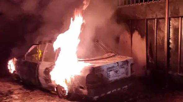 پراید در آـش سوخت + عکس