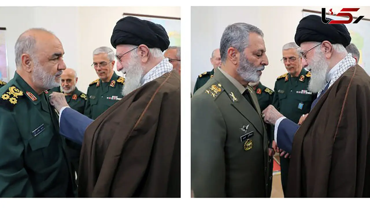 اعطای نشان فتح به فرماندهان کل ارتش و سپاه