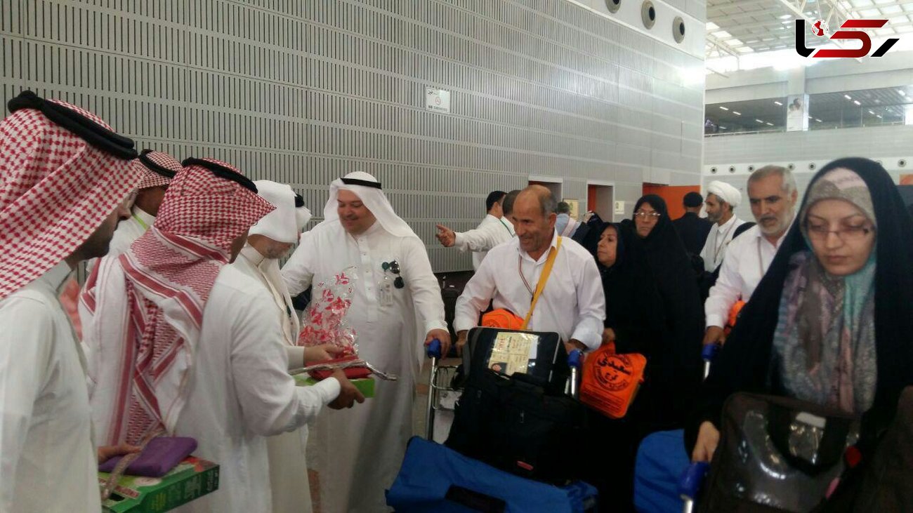 مسئولان وزارت حج عربستان و فرودگاه جده به استقبال زایران ایرانی رفتند