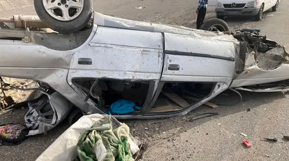 تصادف مرگبار در ریگان / 2 کشته و 8 زخمی