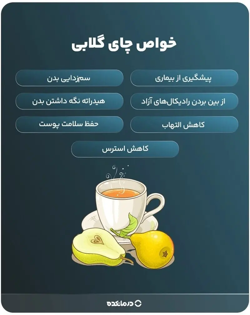 خواص چای گلابی