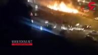 فیلم نمای بالا از حجم آتش سوزی فاجعه سنندج 