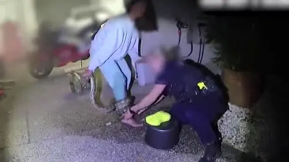 فیلم وحشتناک از حمله مار به یک زن ! + باورنکردنی