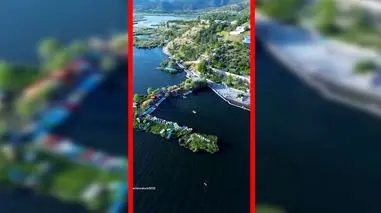 فیلم دریاچه زریبار از نمای هوایی