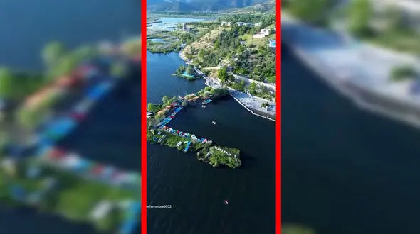 فیلم دریاچه زریبار از نمای هوایی