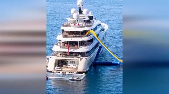 این سرسره هیجانی وسط دریاست + فیلم 