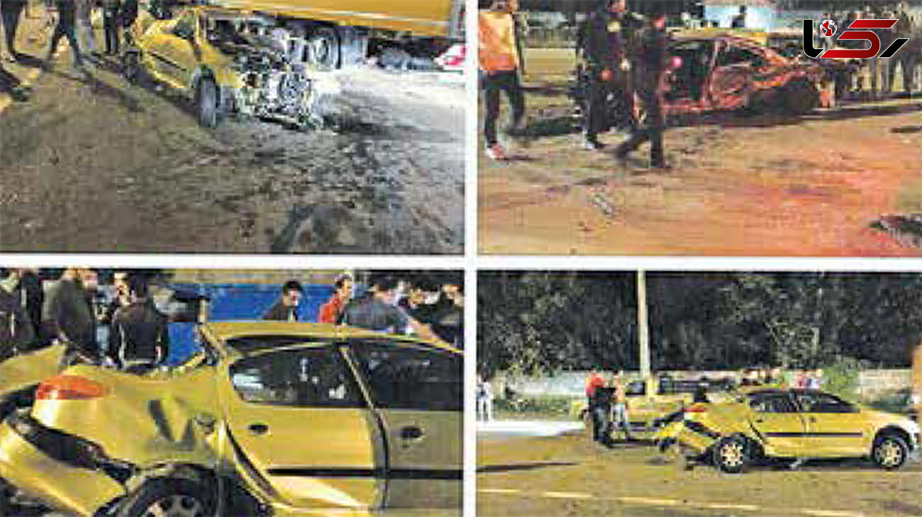 تصادف وحشتناک آزرا و206 در رامسر / 3 زن و مرد کشته شدند + عکس