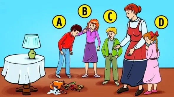 تست : چه کسی گلدان را شکسته است ؟ / شما چه می گویید ؟!