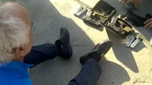 فیلم و عکس های لحظه بازداشت  تروریست اعدامی بهروز احسانی با تجهیزات انفجاری