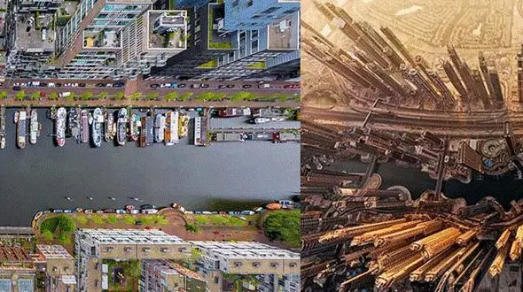 عکس های خارق العاده از بالای شهر های زیبای دنیا +تصاویر 