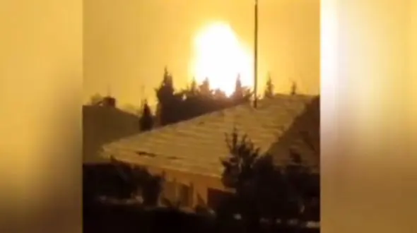 فیلم انفجار خط لوله گاز در ترکیه / بر اثر زلزله رخ داد