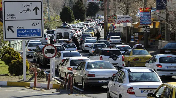 ترافیک سنگین در محورهای چالوس و فیروزکوه