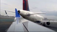 فیلم تصادف 2 هواپیمای مسافربری / از زاویه دید یک مسافر 