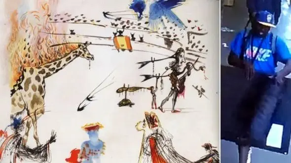 سرقت نقاشی 20 هزاردلاری از یک گالری در سان فرانسیسکو+عکس