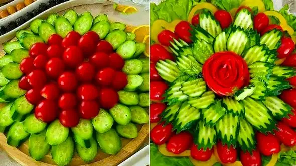 15 عکس سالاد خیار و گوجه؛ ایده‌ های دیدنی برای تزئین سفره