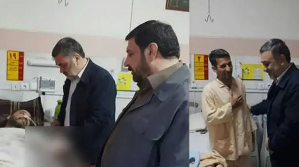 بازدید سرزده فرمانده ناجا از مجروحان درگیری شب گذشته پلیس مشهد+عکس
