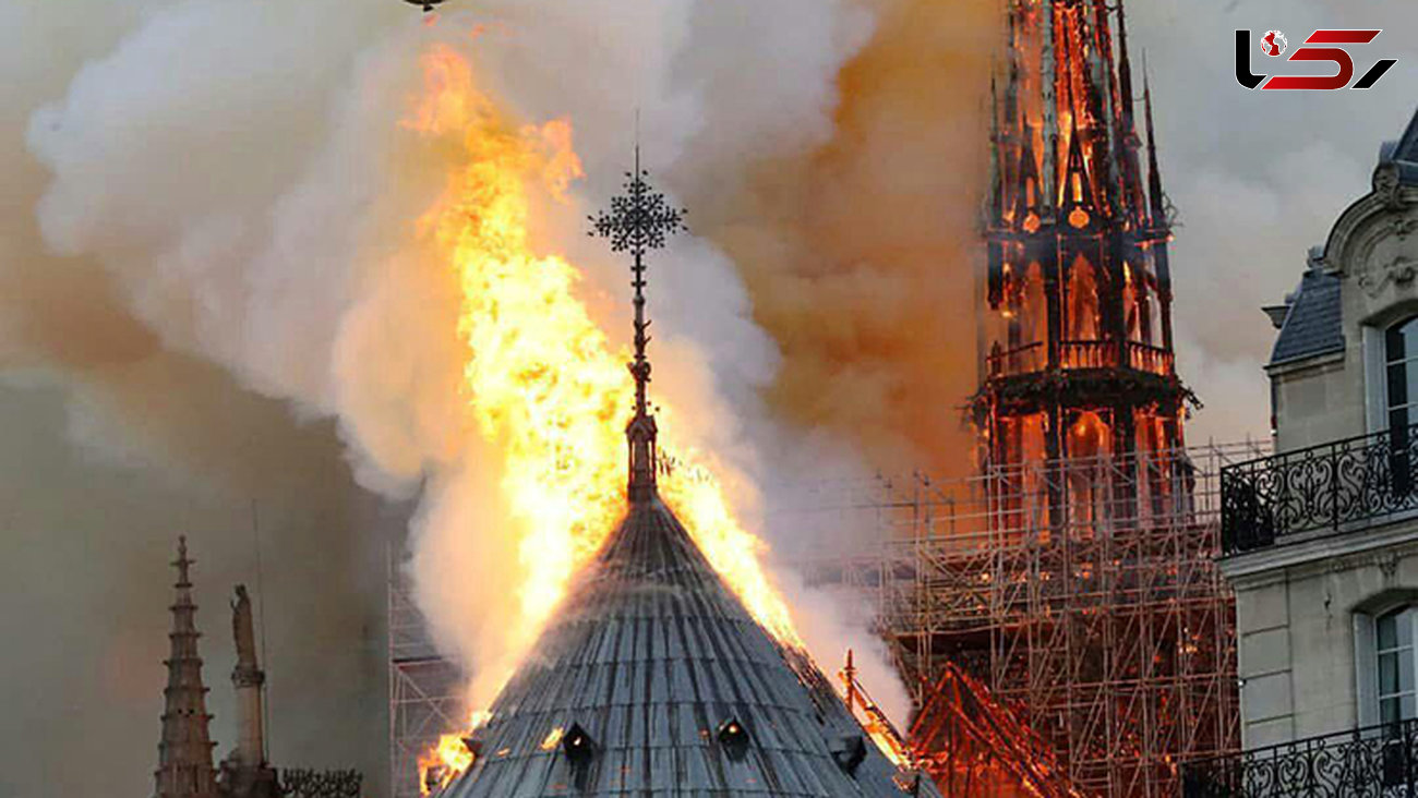 روایت یک ایرانی حاضر در آتش سوزی شب گذشته کلیسای نتردام پاریس+ عکس