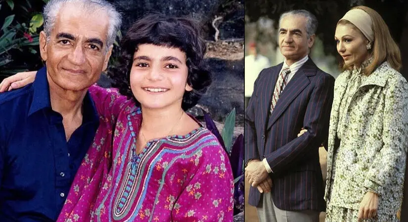 عکس ها سفر در زمان / پریدن فرح دیبا و شاه پهلوی و هویدا از روی آتش در چهارشنبه سوری کاخ گلستان 
